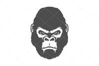 Ape svg, ape face cut file, gorilla tattoo, animal svg, love svg, gorilla ape cut file, clipart stencil template transfer svg vector 1205