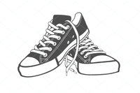 Sneakers svg, sneakers cut file, sneakers vector, shoes svg, shoelace svg, rubber shoes svg, shoe decal, shoes decal, car sticker, stencil