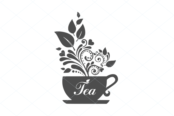 Tea svg, teac cup svg, tea cut file, hot tea vector, tea time svg, tea lover, tea coffee swirl, tea flurry, tea decal template, tea cup 1214