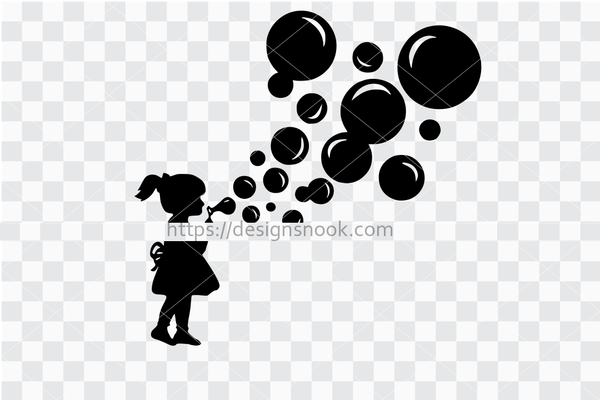 Cute girl blowing bubbles svg, vintage girl, bubbles svg, blowing bubbles, cute vintage svg, clip art stencil template transfer vector file 1291