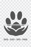 Love paw svg, paw care svg, cute paw svg, paw cut file, puppy vector, puppy peace sign, decal clip art stencil sticker stencil template 1316