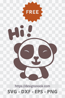 Baby Panda SVG, Free SVG Digital Instant Download