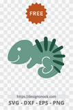 Baby Chameleon SVG PNG Digital File, Free Chameleon SVG, Chameleon Clipart Traceable Instant Download Stencil Silhouette Full Body Elephant Stencil Template D67