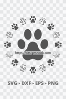 Cute paw svg, paw cut file, paw silhouette, paw vector, cute pet paw, paw lover, animal lover, decal clip art stencil sticker template 1320