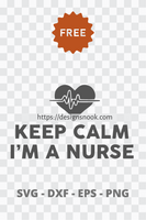 Keep calm I'm a nurse svg, nurse svg, nurse cut file, nurse silhouette, nurse decal template, clip art stencil template transfer 1278