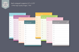 Cute Printable To Do List - Minimalist To Do List, Printable Notepads, Colorful Todo List, Kawaii Notepad
