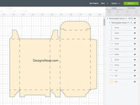 Rectangular box template - SVG DXF PDF