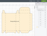 Rectangular box template - SVG DXF PDF