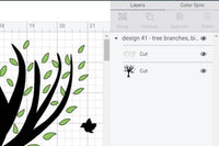 Cat and Birds on a Tree Branch SVG Digital File Clipart Instant Download Sublimation Cricut EPS PNG Illustration Animal Leaf Botanical D41