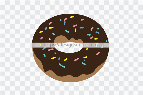 Donut Dripping Chocolate Sprinkles SVG PNG Digital File Clipart Instant Download Cut File for Cricut and Silhouette Sublimation Graphics D49