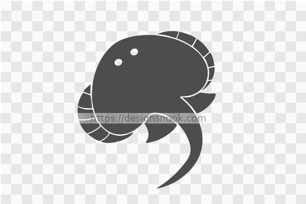 Cute Stingray SVG PNG Digital File Clipart Traceable Instant Download Stencil Silhouette Full Body Stringray Stencil Template Sublimation