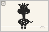 Baby Giraffe EPS PNG SVG Digital File Clipart Traceable Instant Download Stencil Silhouette Full Body Giraffe Stencil Sublimation D77