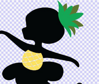 Pineapple ballerina svg, little ballerina svg, ballerina cut file, dance svg, dancing little girl, ballerina decal clip art vector stencil