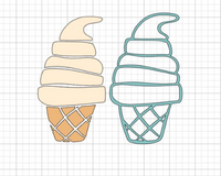 Cute Vanilla Sundae Ice Cream SVG PNG Digital File Clipart Instant Download Cut File for Cricut and Silhouette Stencil Sublimation Graphics D38