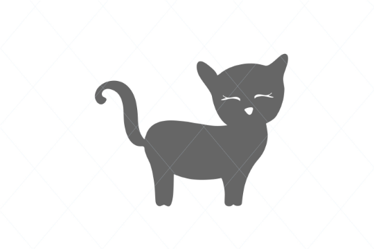 Cute cat svg, smiling cat svg, gato svg, cute cat cut file, smiling cat, happy cat sticker print clip art stencil template transfer vector 1193